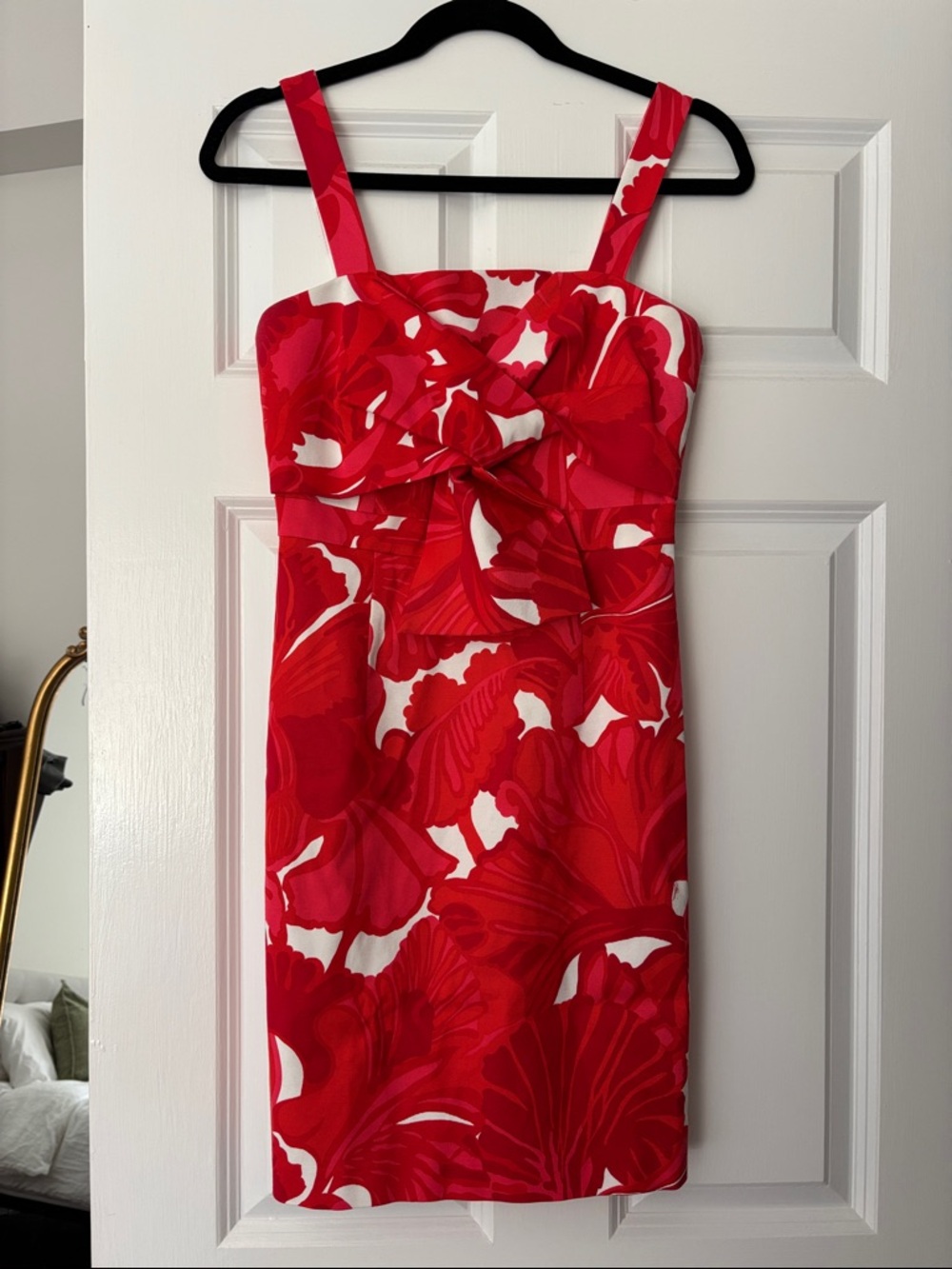 Trina Turk Red and White Floral Dress